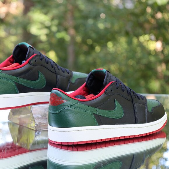 Jordan 1 Retro Low OG Black Gorge Green - Picture 12 of 14